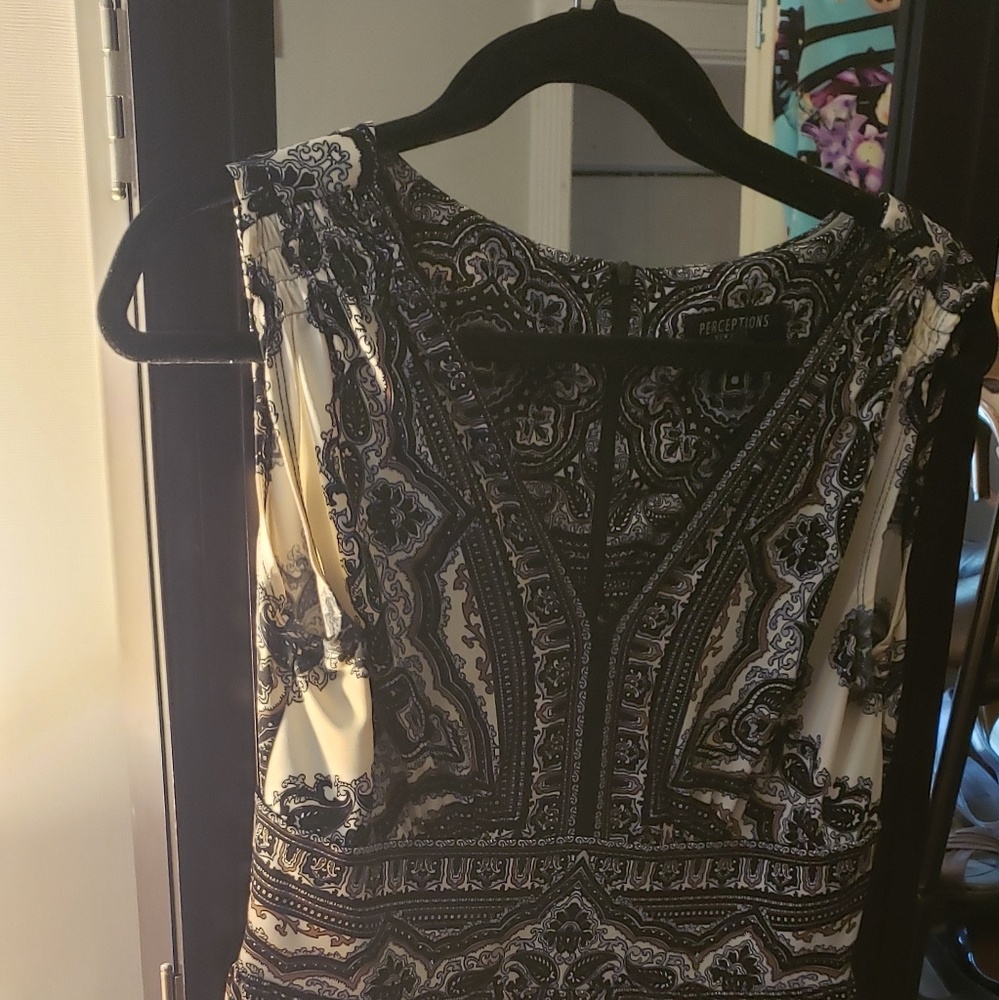 Dress- Black and cream designs